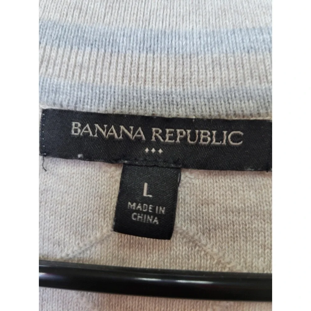 Banana Republic Mens Large Beige Diamond Quilted Knit Short Sleeve Polo  214